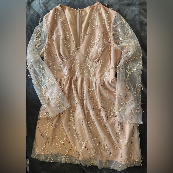 Cupshe Bright Spark Sequin Mesh Mini Dress- Fearless Era! New Year’s Eve! - Picture 7 of 7